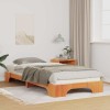 VidaXL Cadru de pat de podea Maro 80 x 210 cm Lemn masiv de pin 872892