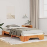 VidaXL Cadru de pat de podea Maro 80 x 210 cm Lemn masiv de pin