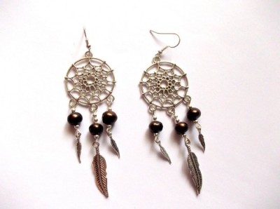 Cercei femei Dreamcatcher, cercei cu perle naturale 39700 foto