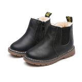 Ghete imblanite negre cu fermoar (Marime Disponibila: Marimea 23)