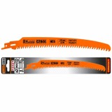 Panza, lama, fierastrau tip sabie, curbata, pentru lemn, set 2 piese, HCS, 275 mm, 6 TPI, Richmann Exclusive