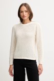 Pedro del Hierro pulover de bumbac culoarea bej, light, 3512895
