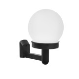 Lampa solara LED Family, 40 mAh, autonomie 6-8 h, 10 cm, plastic, lumina alb rece, Negru