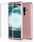 Cumpara ieftin Husa GloMax FullBody Rose-Gold pentru Samsung Galaxy S9 cu folie de protectie inclusa