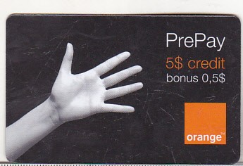 bnk card Romania - Orange - 5+0.5 $ - 12/07 - RO-ORA-REF-0003-0712B