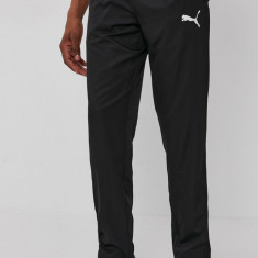 Puma pantaloni 586732 bărbați, culoarea negru, material uni 586732