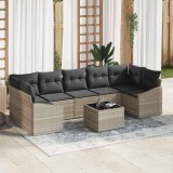 Cumpara ieftin Set de canapele pentru grădină 8 pcs Gri deschis și gri &icirc;nchis
