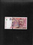 Cumpara ieftin Franta 200 francs franci 1996 seria01597371 intepata la mijloc