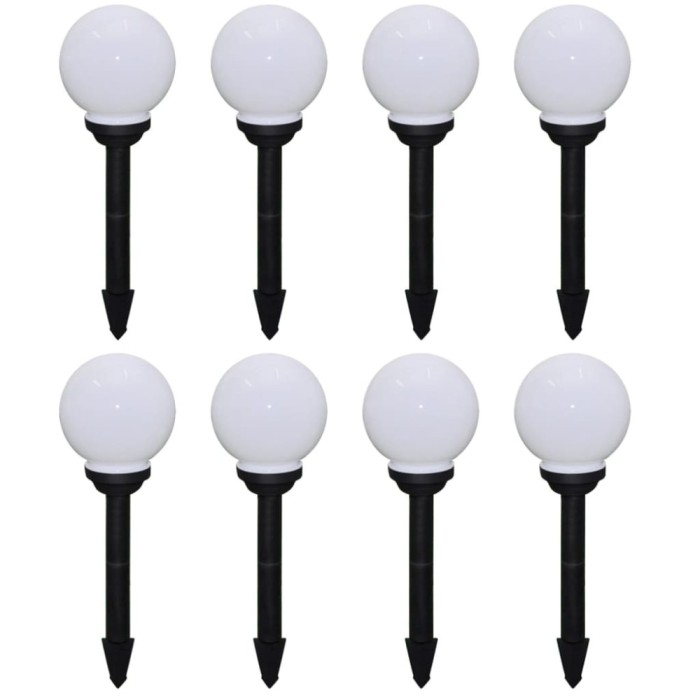Lămpi de exterior pentru alee LED 8 buc. 15 cm, cu țăruș de sol