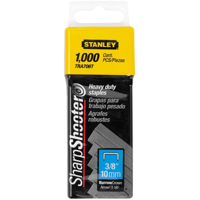 Stanley 1-TRA706T, capse 3/8 &amp;quot; pentru aplicatii profesionale, 10mm, 1000 buc tip G 4/11/140, blister foto