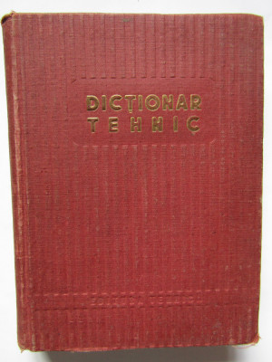 Bunescu Paul - Dictionar tehnic (1953) foto