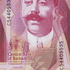 Bancnota Barbados 10 Dolari 2022 - PNew UNC ( polimer )