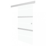 Cumpara ieftin Usa glisanta, argintiu, 76 x 212 cm, sticla ESG si aluminiu