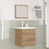 VidaXL Set de mobilier pentru baie 2 pcs Stejar negru Lemn compozit 3393508