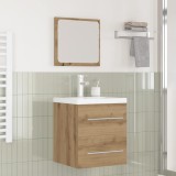 vidaXL Set de mobilier pentru baie 2 pcs Stejar negru Lemn compozit 3393508