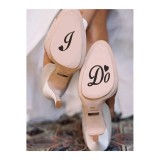 Cumpara ieftin Sticker Mireasa Slogan "I DO" 7x10cm - 19311