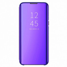 Husa Samsung Galaxy A30 2019 Clear View Flip Standing Cover (Oglinda) Mov foto