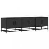 Cumpara ieftin Dulap TV, negru, 150x35x41 cm, lemn prelucrat si metal