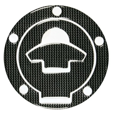 Autocolant protector pentru buson rezervor motocicleta Carbon Ducati 5 gauri Garage AutoRide foto