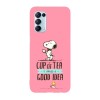 Husa compatibila cu Oppo Find X5, Viceversa, model A cup of tea is always good ideea Snoopy, Silicon, TPU, Transparent, Carcasa