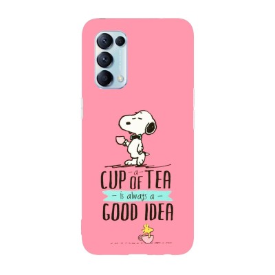 Husa compatibila cu Oppo A73, Viceversa, model A cup of tea is always good ideea Snoopy, Silicon, TPU foto