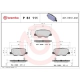 Placute frana Citroen C4 Aircross 08.10-; Mazda 6 Box / Estate (Gj) 01.13-05.16, 6 Estate (Gj Gl) 08.12-, 6 Sedan (Gj Gl) 12.12-; Mitsubishi Asx (Ga, BREMBO