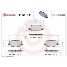 Placute frana Citroen C4 Aircross 08.10-; Mazda 6 Box / Estate (Gj) 01.13-05.16, 6 Estate (Gj Gl) 08.12-, 6 Sedan (Gj Gl) 12.12-; Mitsubishi Asx (Ga