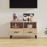 vidaXL Comodă TV, stejar sonoma, 80x36x50 cm, lemn prelucrat