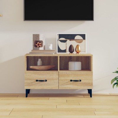 vidaXL Comodă TV, stejar sonoma, 80x36x50 cm, lemn prelucrat foto