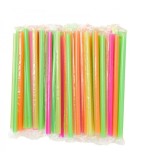 Paie Groase Colorate 24cm, 7mm, Reutilizabile, Ambalate Individual, Set 1000 Bucati, Plastic, Frappe, Smoothie, Limonada