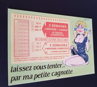 Carte Poștală Umoristică Franța - Jocuri de Noroc - foto