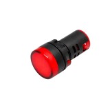 Indicator LED cu filet de panou din plastic , 22mm, borne cu surub, rosu, 12V DC, IP65, FL1P-22NA-1-RED