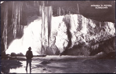 AMS - ILUSTRATA/VEDERE 857 INTRAREA IN PESTERA SCARISOARA 1960, CIRCULATA foto