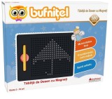 Tablita de desen cu magneti - 380 piese PlayLearn Toys, Bufnitel