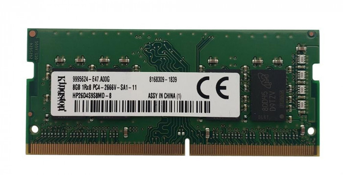 Memorie Laptop Kingston 8Gb DDR4 2666Mhz HP26D4S9S8MD