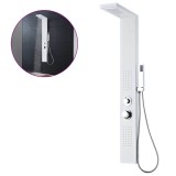 Cumpara ieftin Sistem panel de dus din aluminiu, alb mat