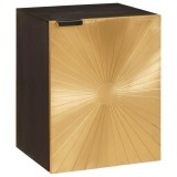 vidaXL Dulap de Baie Negru și Aur 38 x 33 x 48 cm Lemn masiv de mango