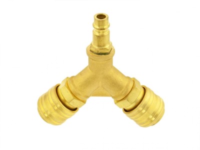 Racord pneumatic cu 3 căi 1/2&amp;quot; 16bar 95mm, Geko G02995 foto