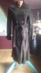 SPLENDID TRENCH COAT PIELE NATURALA DE CAPRIOARA KEENAN LEATHER MARIME 14 foto