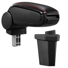 [pro.tec] Marca specifica pentru cotiera auto Hyundai I20 (GB) - cotiera auto - cu compartiment pentru depozitare - imitatie piele - negru, cu cusatur foto