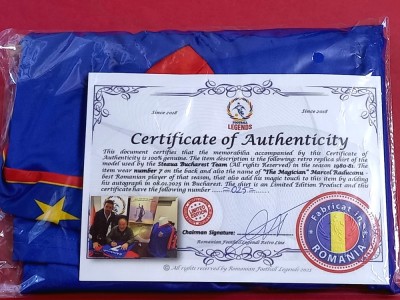Tricou fotbal (de colectie-replica) semnatura originala MARCEL RADUCANU - STEAUA BUCURESTI foto