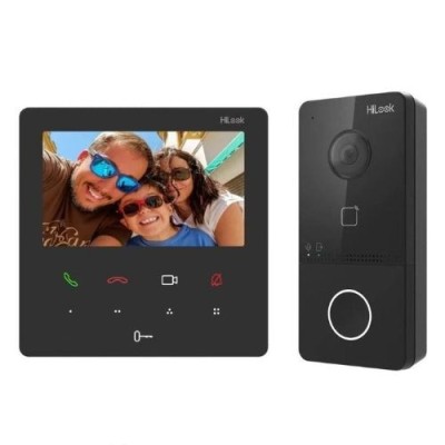Kit Videointerfon HiLook, 2MP, ecran TFT 4.3, Wi-Fi 2.4GHz, PoE, IR 3m, montare aparenta, IP65 - VI-K46P SafetyGuard Surveillance foto