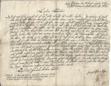 A3790N Scrisoare adresată lui Georg Krauss, student la gimnaziul din Brașov, 1803, limba germană