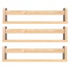 Set 3 rafturi decorative de perete Nature Supplies, 41 x 12 x 10 cm, lemn, natur