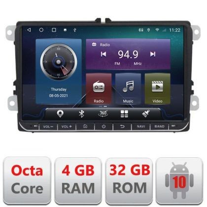 Navigatie VW Skoda Seat QLED,Octacore,4 Gb RAM,32 Gb Hdd,360,4G,DSP,GPS,Bluetooth EDT-E505V2 v1 CarStore Technology