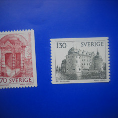 HOPCT TIMBRE SUEDIA MNH 1039 EUROPA CEPT CASTEL OREBRO-2 VALORI 1978-NESTAMPILAT