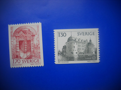 HOPCT TIMBRE SUEDIA MNH 1039 EUROPA CEPT CASTEL OREBRO-2 VALORI 1978-NESTAMPILAT foto