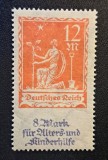 Germania / Republica de la Weimar (1922) -12M cu Margine și Supratipar Caritabil "8 Mark f&uuml;r Alters- und Kinderhilfe" (MINT / Neștampilat) CLK1