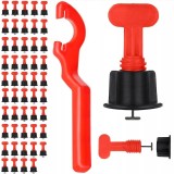 Cumpara ieftin Set sistem pentru spatiat si nivelat gresia, 50 distantiere reutilizabile cu cheie de strangere, pentru placi ceramice 2, 16 mm, rost 1.5, 5 mm, ideal