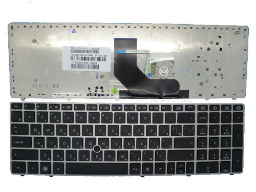 Tastatura laptop noua HP ProBook 6560B EliteBook 8570P 8560P Silver Frame Black US